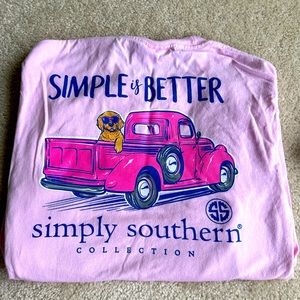 Simply Southern - women’s pink size small long sleeve tshirt- gently worn